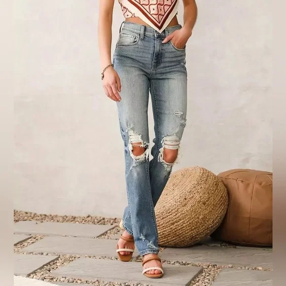 Women’s WILLOW & ROOT The Rise Up Stretch Jean- Size 24 / 29 inseam - Picture 2 of 9